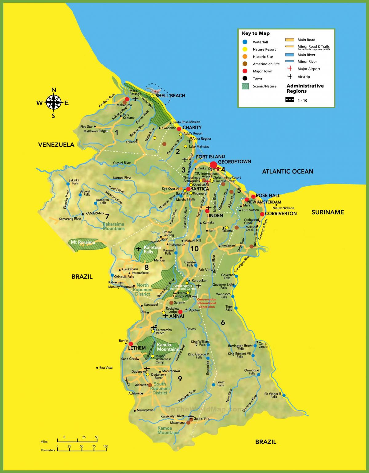 kartta kuvaa Guyana